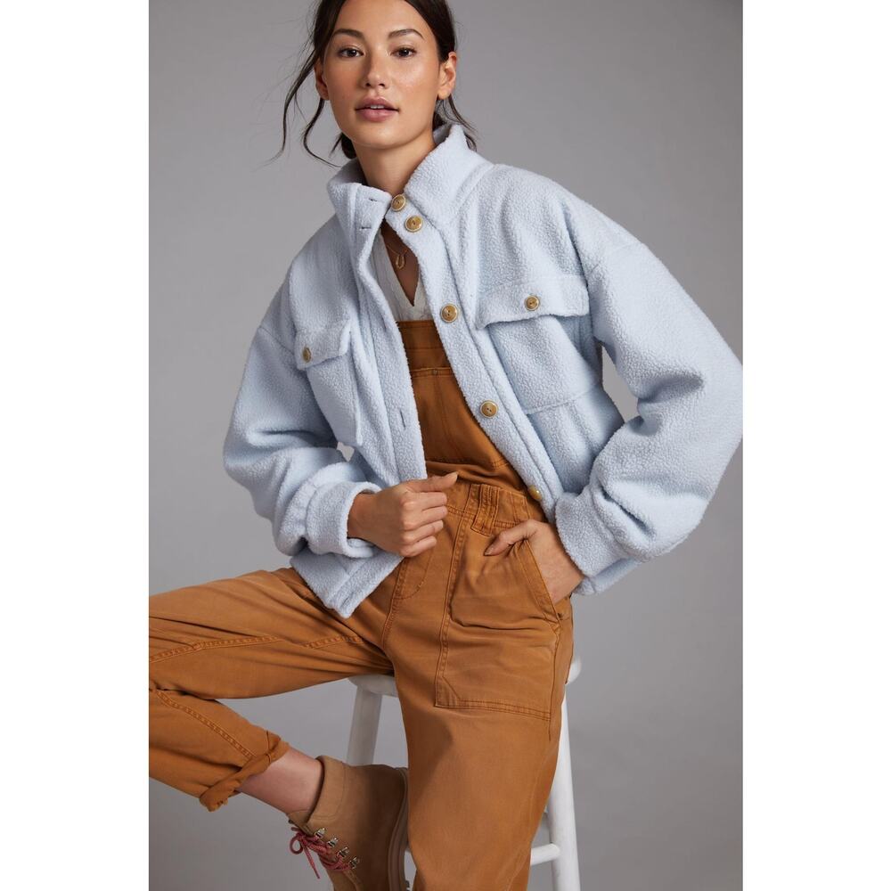 Anthropologie Fleece Bomber Jacket - New XL